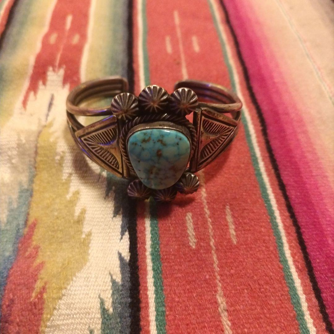 ターコイズ シルバーカフブレスレット