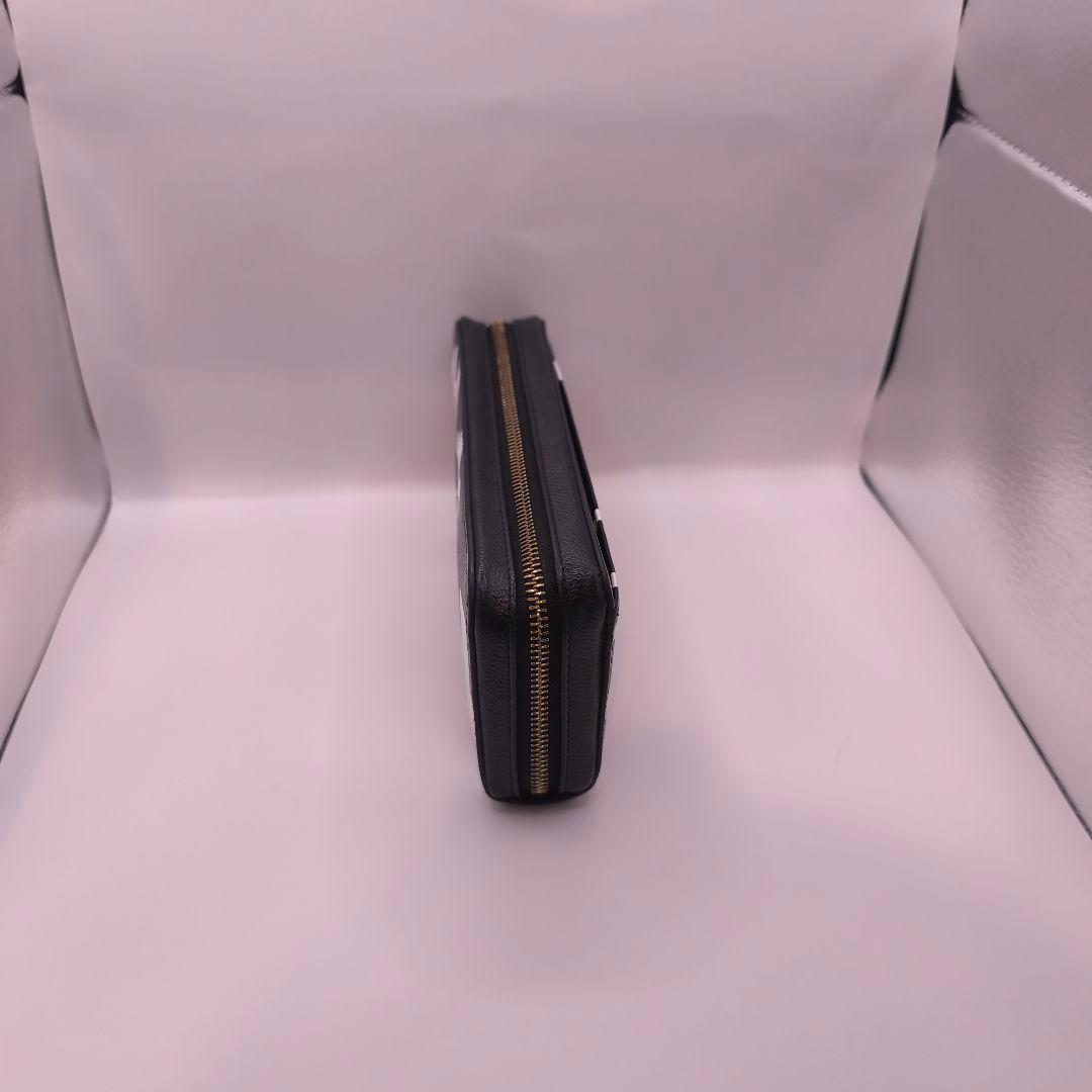 Castelb bajac ロゴ入り黒長財布 ゴールドファスナー