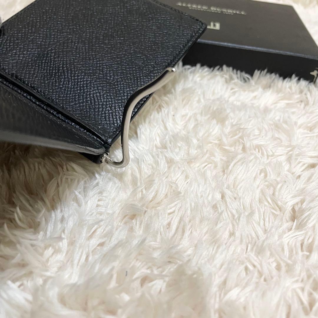 【箱付き美品】 ダンヒル　マネークリップ　レザー　ロゴ　カドガン　黒