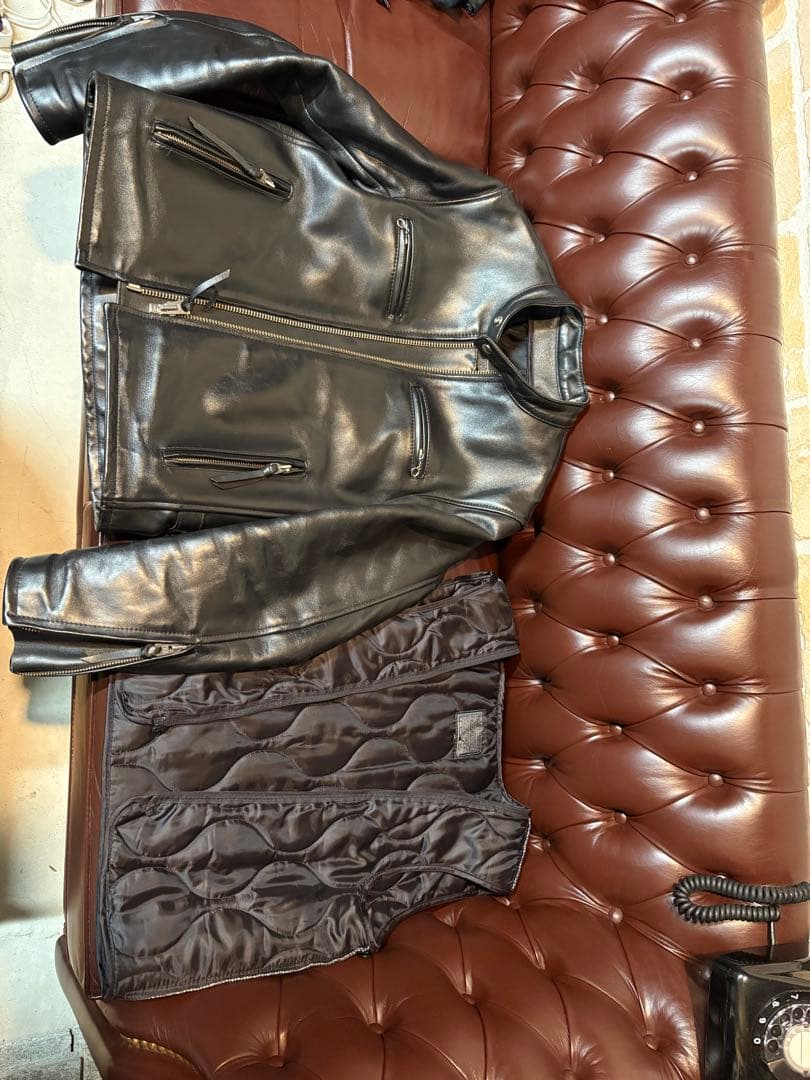 カドヤ／KADOYA／K’ｓLEATHER ／シングルライダース ／黒／M ／革