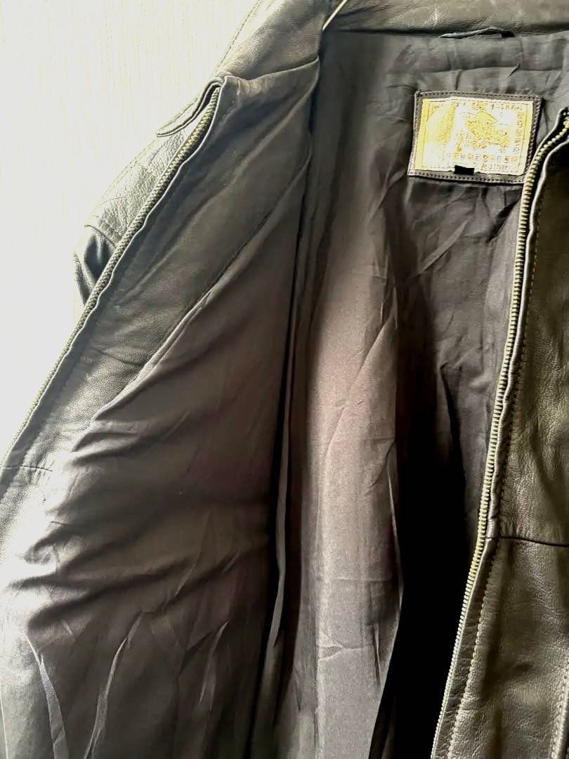 EURO STYLE ブラックレザージャケット　XL