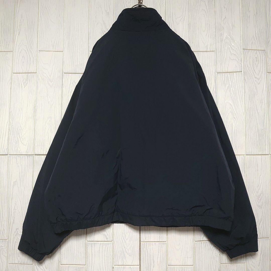 人気 エディーバウアー ナイロン ジャケット 2XL ネイビー 裏フリース 古着