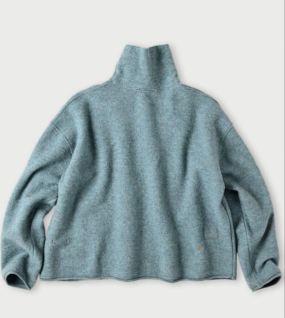 45R45rpm フロート縮絨のタートルネック