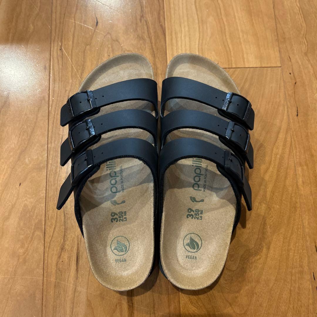 ビルケン　フロリダ プラットフォーム ビルコフロー ブラック サンダル 39