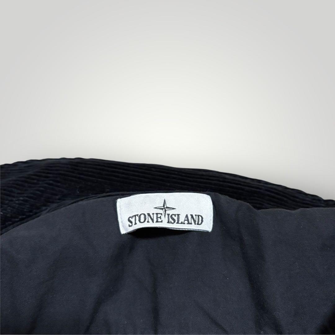 美品　STONE  ジップアップ　コーデュロイジャケット ブラック