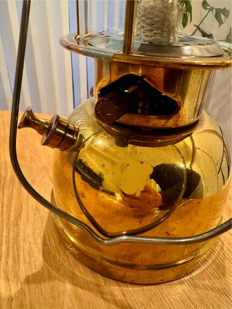 英国製 Bialaddin 300X 真鍮 ヴィンテージ 加圧式灯油ランタン