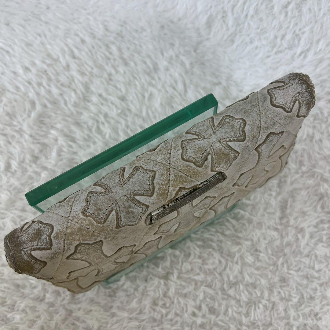CHROME HEARTS セメタリークロスパッチ キルティングレザーウォレット