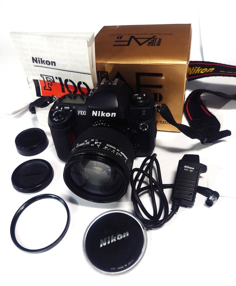 【美品】Nikon F100 ニコン フイルムカメラ ズーム24〜120㎜セット