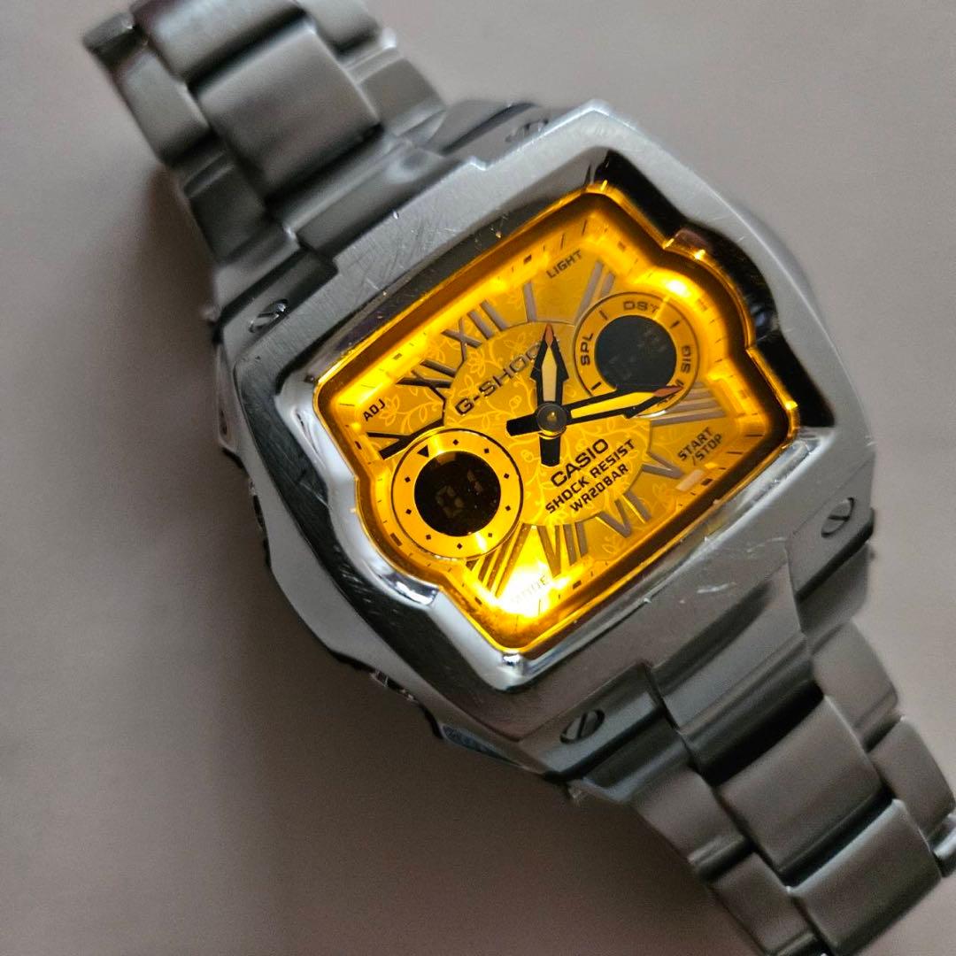 希少稼働品　G-SHOCK G-011AD　激レア!!フルメタルスクエアオレンジ