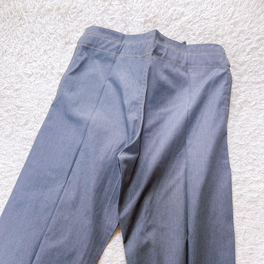 未使用極美品　ミーイッセイミヤケ　24AW フラットデニムパンツ　グレー