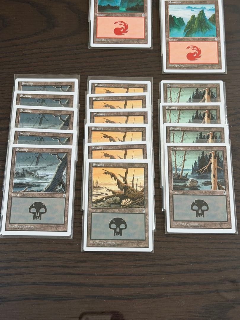 mtg ptk ポータル三国志　基本土地　英語版　沼　島 　森　山　平地　63枚