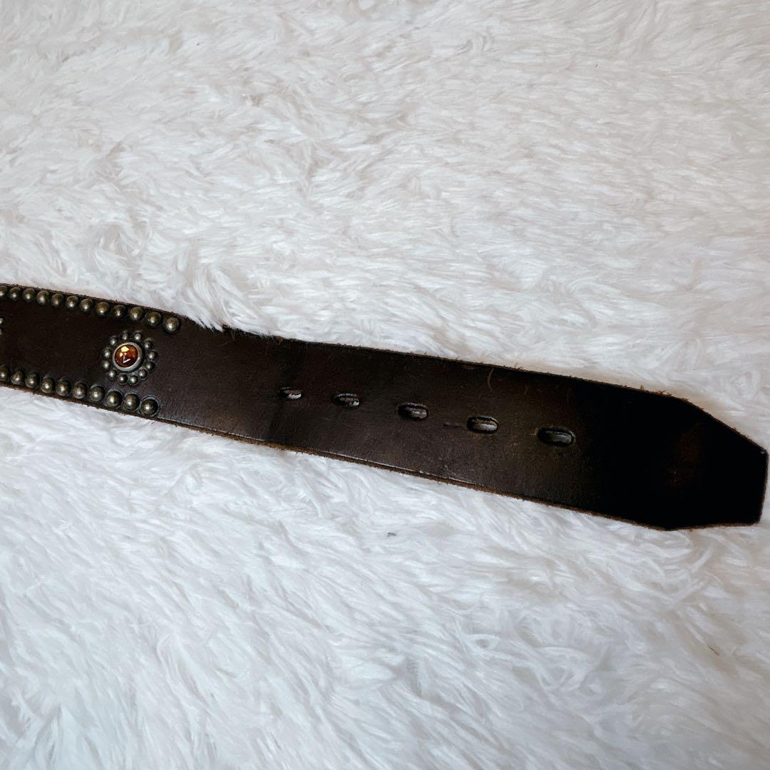 【希少】HTC USA製 フラワーコンチョ スタッズベルト 36