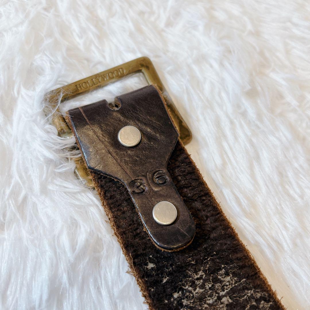 【希少】HTC USA製 フラワーコンチョ スタッズベルト 36