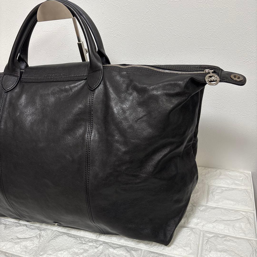 ▪️ Longchamp オールレザー　ボストンバッグ　レザーバッグ