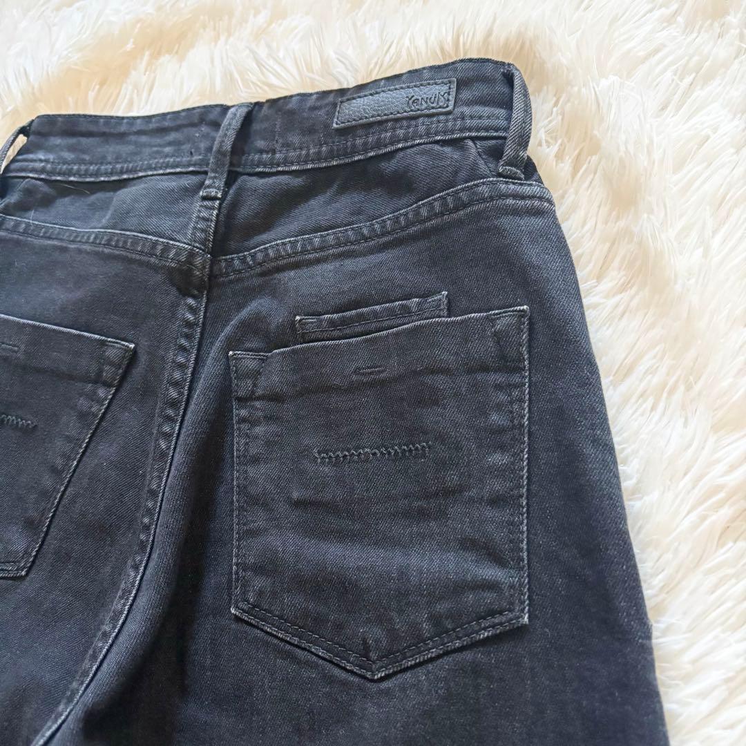 YANUK ヤヌーク　ワイドフレア　オールドブラック OBK 22