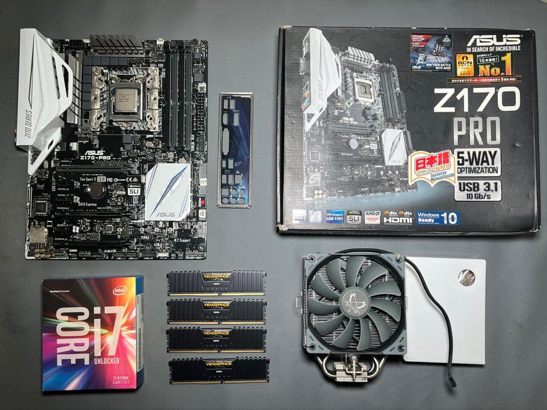 Asus Z170PRO+i7 6700K+64Gメモリ+CPUクーラー