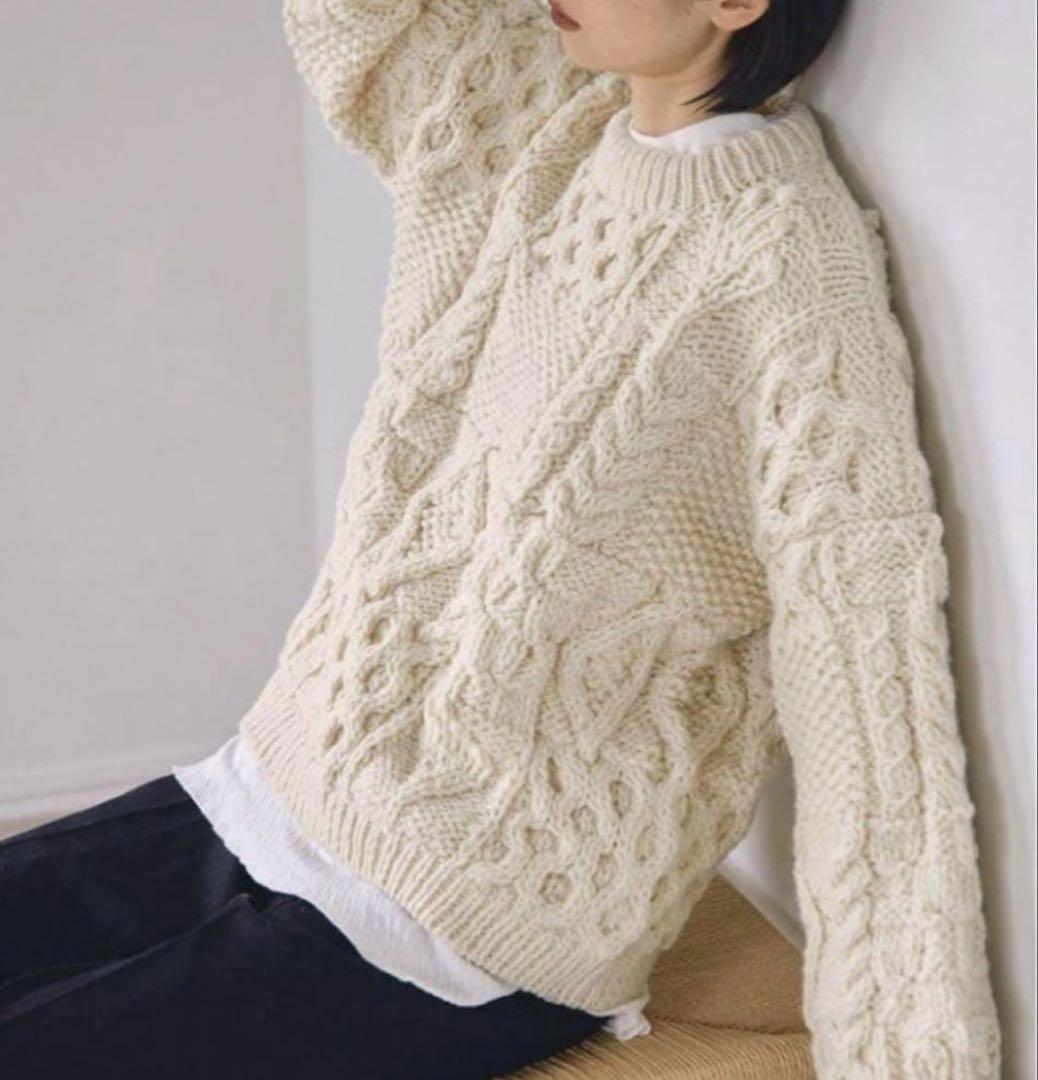 todayful ハンドケーブルニット