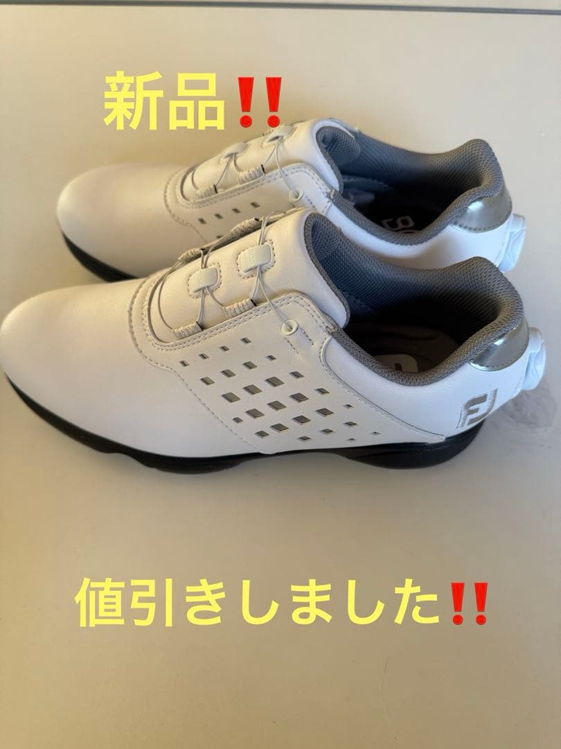 新品‼️フットジョイ　女性用ゴルフシューズ 23.5cm BOA ホワイト