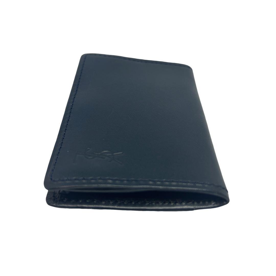 YSL☆美品 ケース 本革 シンプル 小銭入れ ネイビー系 高級 人気