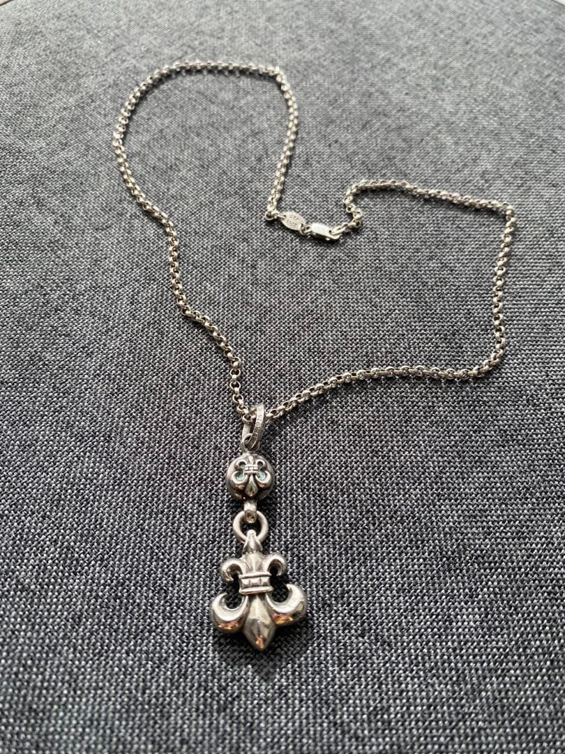 クロムハーツ　ワンボールBSフレアペンダント、ロールチェーンセット