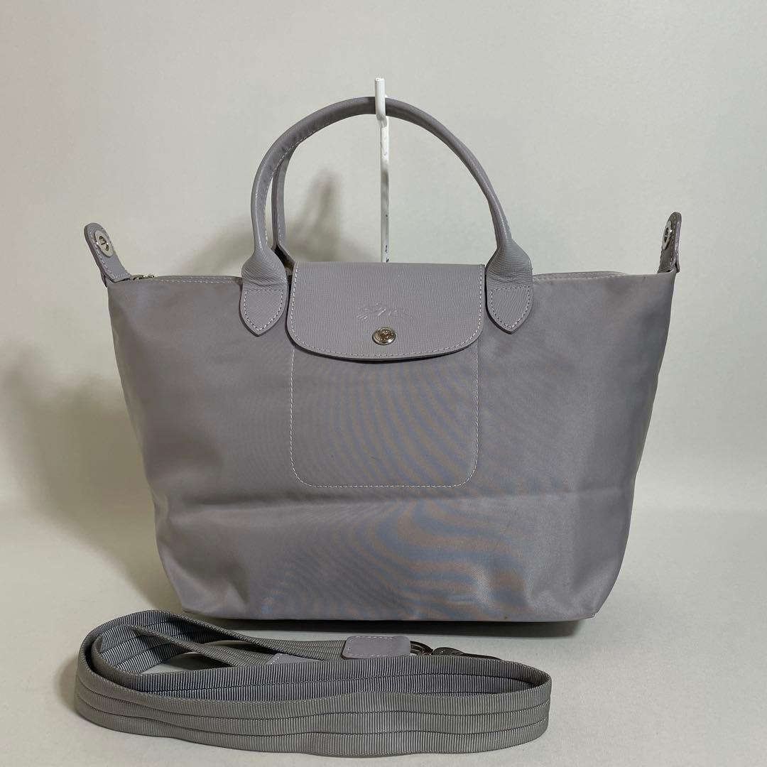 2601-58｜ロンシャン ル・プリアージュ 2WAYハンドバッグ グレー
