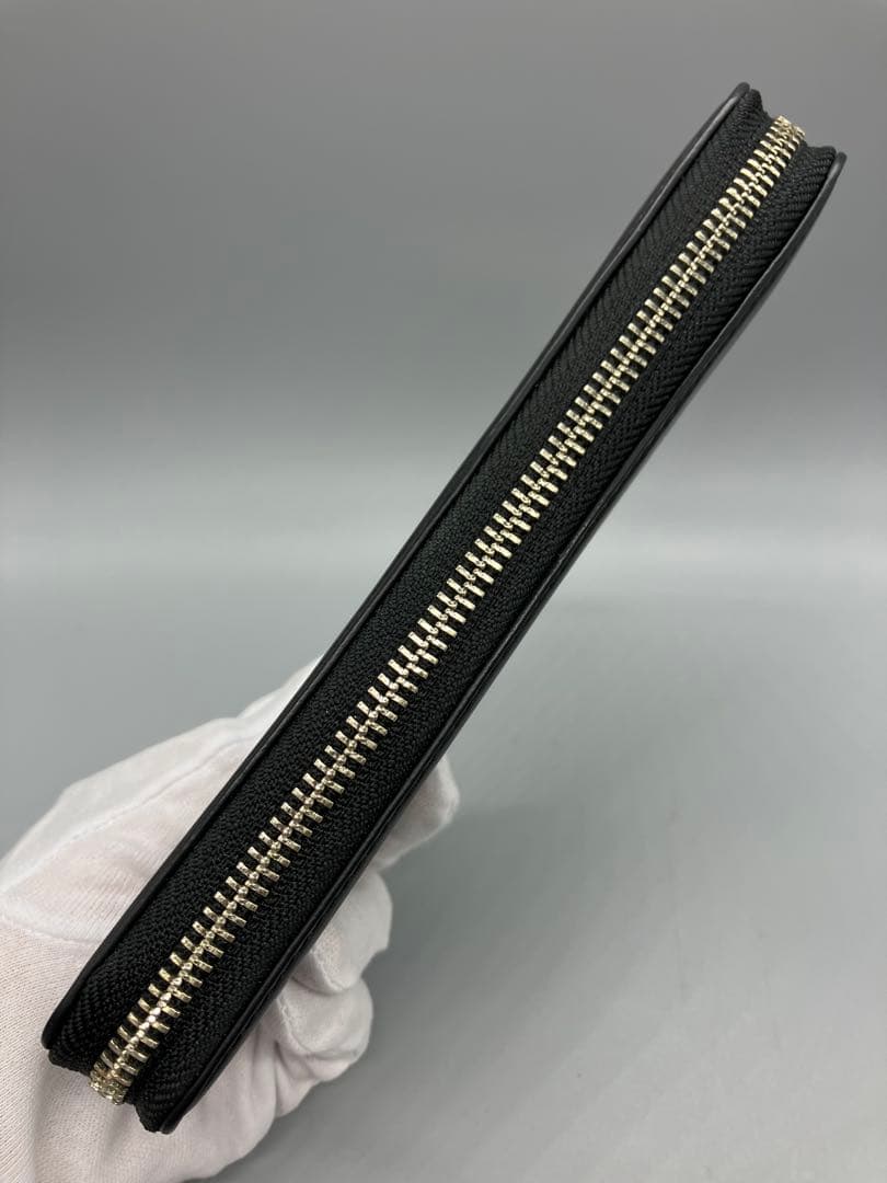 う*こ様 POLO 長財布 ラウンド ファスナー ブラック 黒【1757】