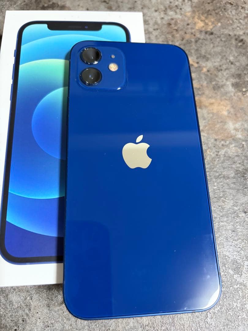 iPhone12本体 128GB青色 SIMフリー 付属品ありTORRASケース