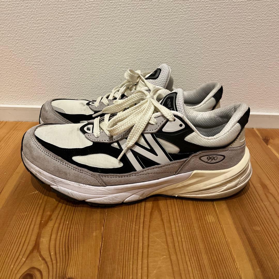 n*o様 New Balance 990 スニーカー ホワイト/ブラック/グレー