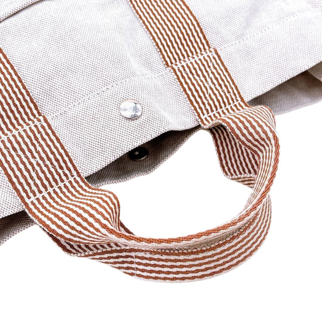 【極美品】エルメス/トートバッグ/ニューフールトゥMM /A4/茶色/キャンバス