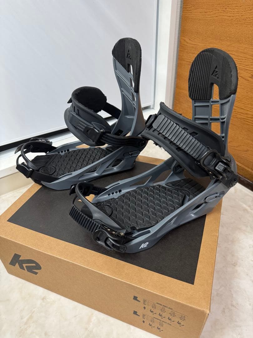 K2 SONIC ビンディング Mサイズ グレー スノーボード バインディング