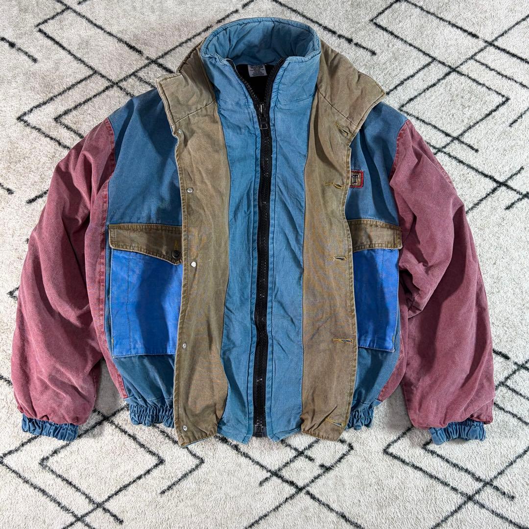 【90s】希少 ヴィンテージ ワークジャケット マルチカラー　短丈
