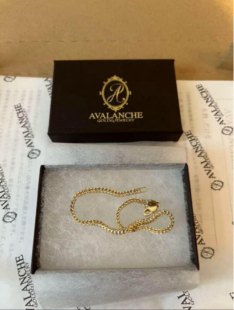 10K イエローゴールド フランクリンブレスレット 幅2.8mm 19cm