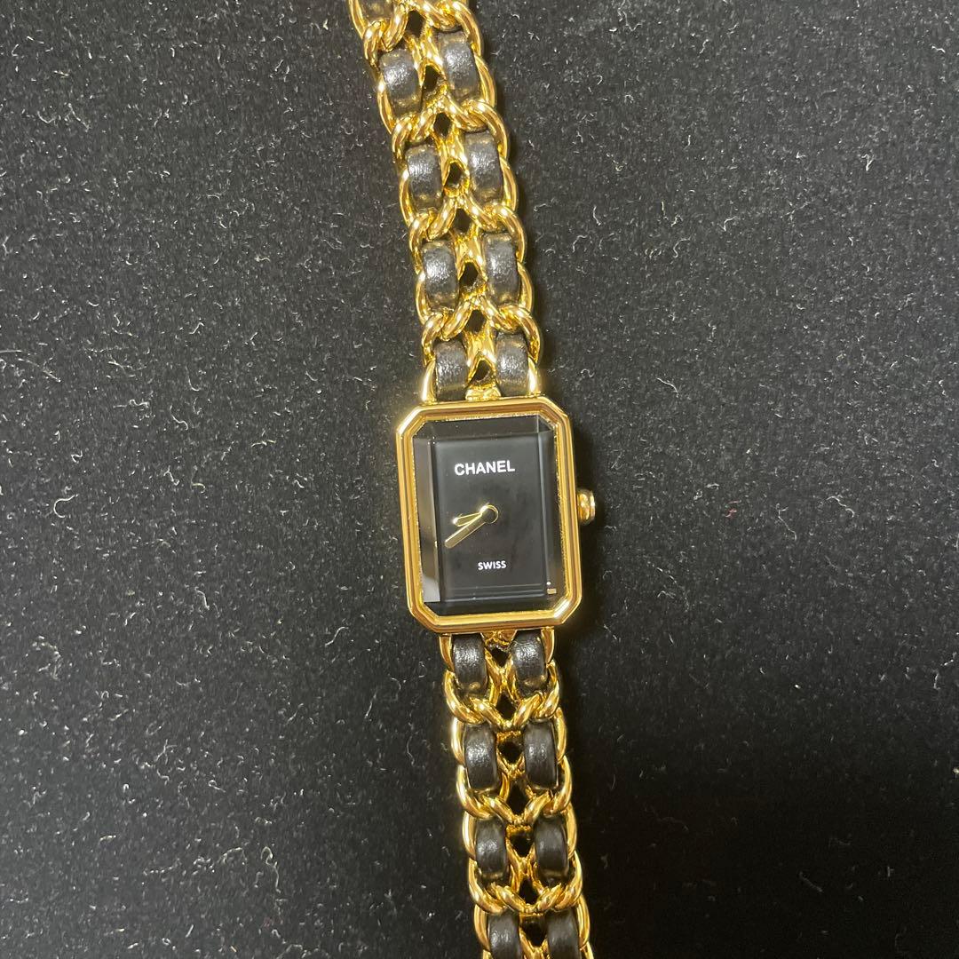 クォーツ 時計 黒/金