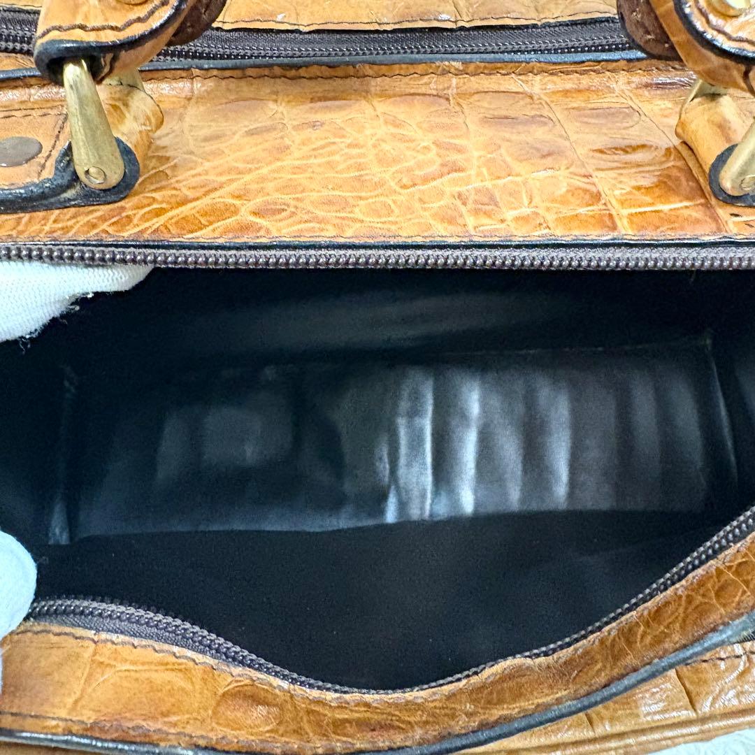 ✨良品✨ バリー　クロコ型押し　ミニボストンバッグ　ビジネスバッグ　ユニセックス