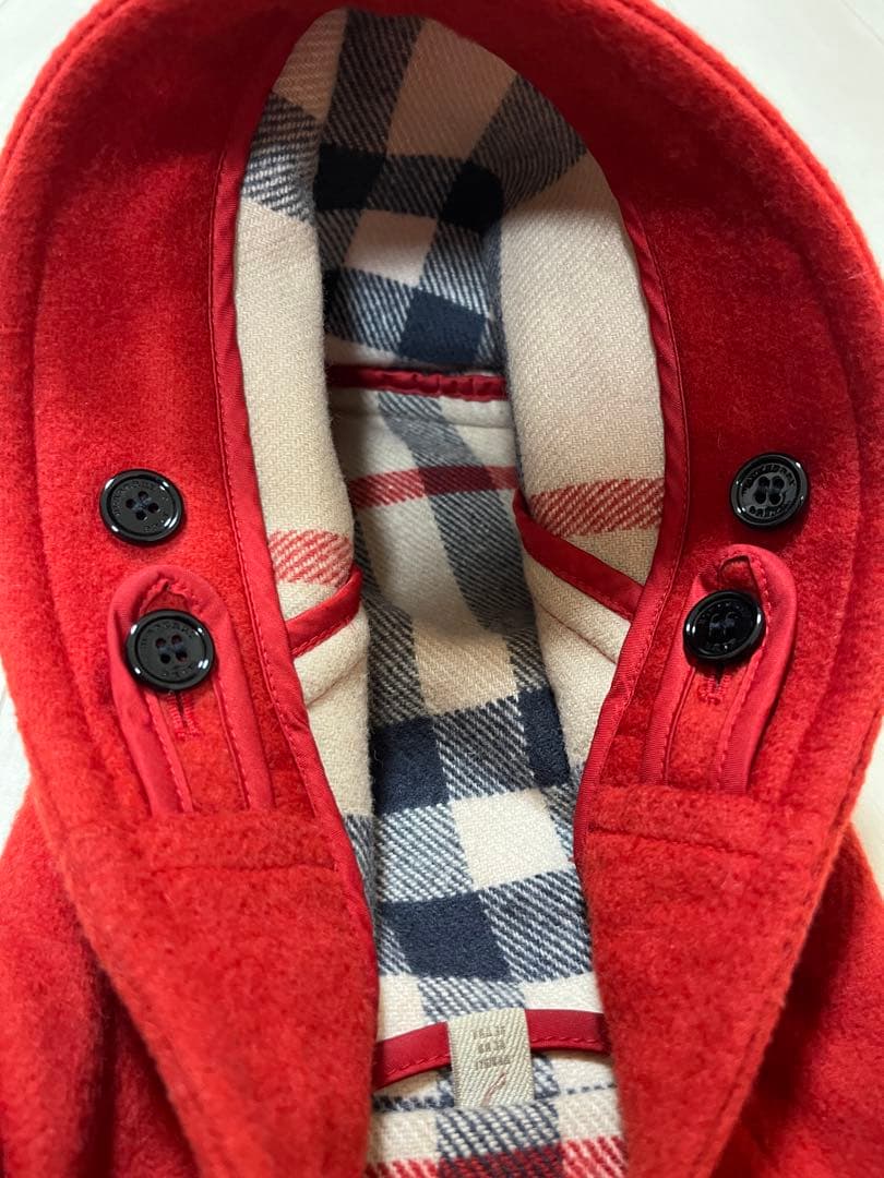 【美品】BURBERRY BRIT バーバリーブリット ダッフルコート 赤