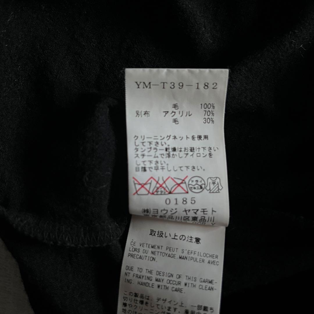 極美品 ワイズ Y’s バイカラー 異素材 レイヤード タートル ウール ニット