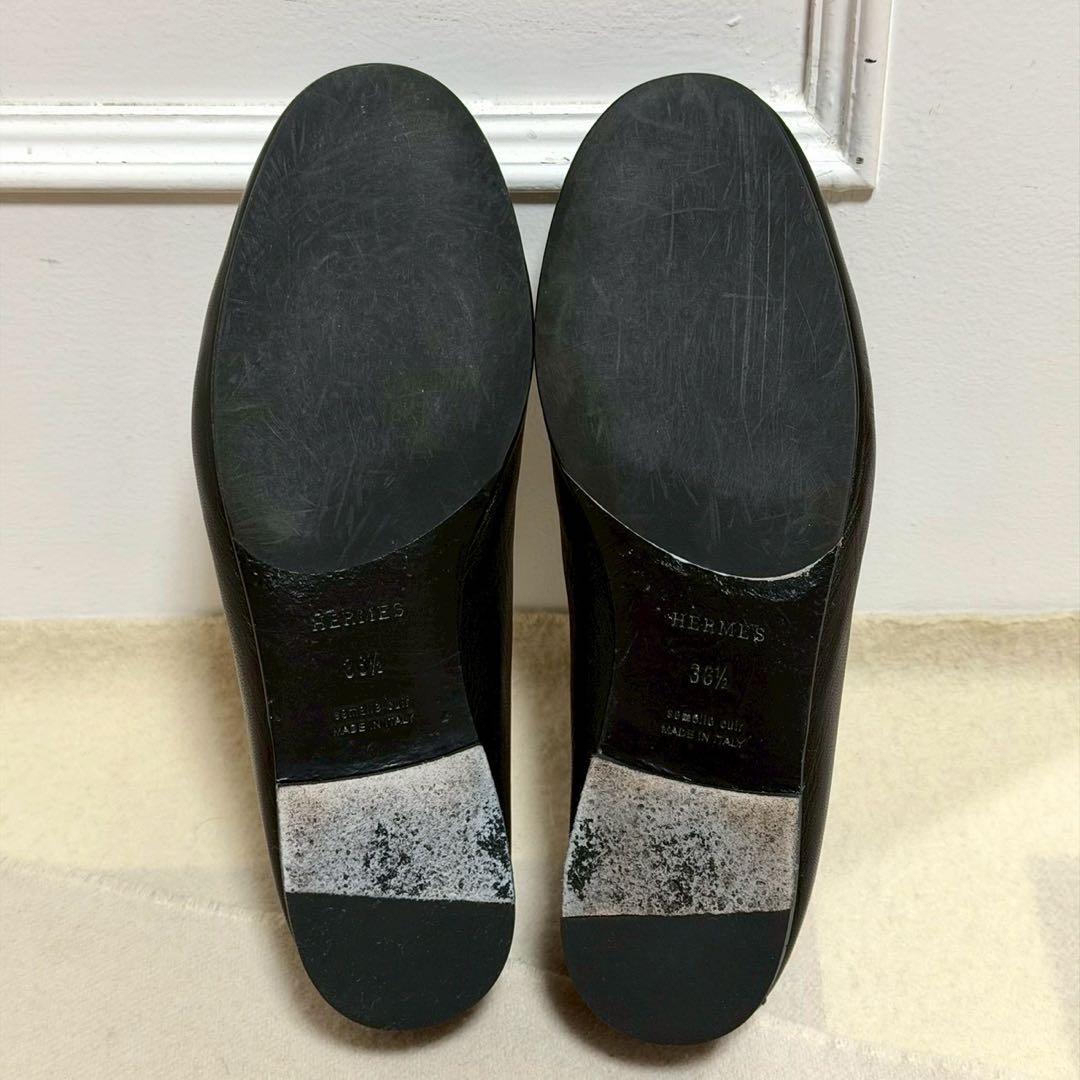 いつきまるエルメス 美品 24年 モカシン ジュリア レザー ローファー