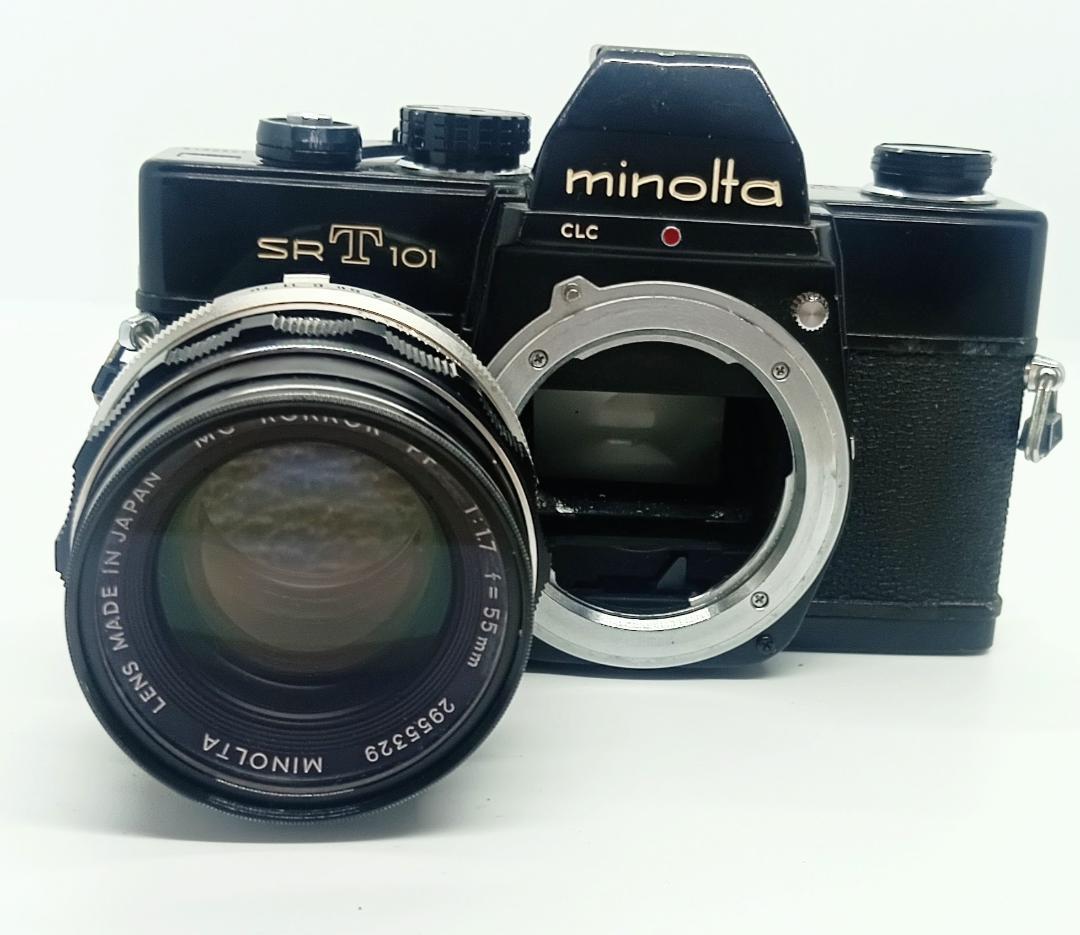 Minolta SR-T 101 一眼レフカメラ 55mm f1.7 レンズ付き
