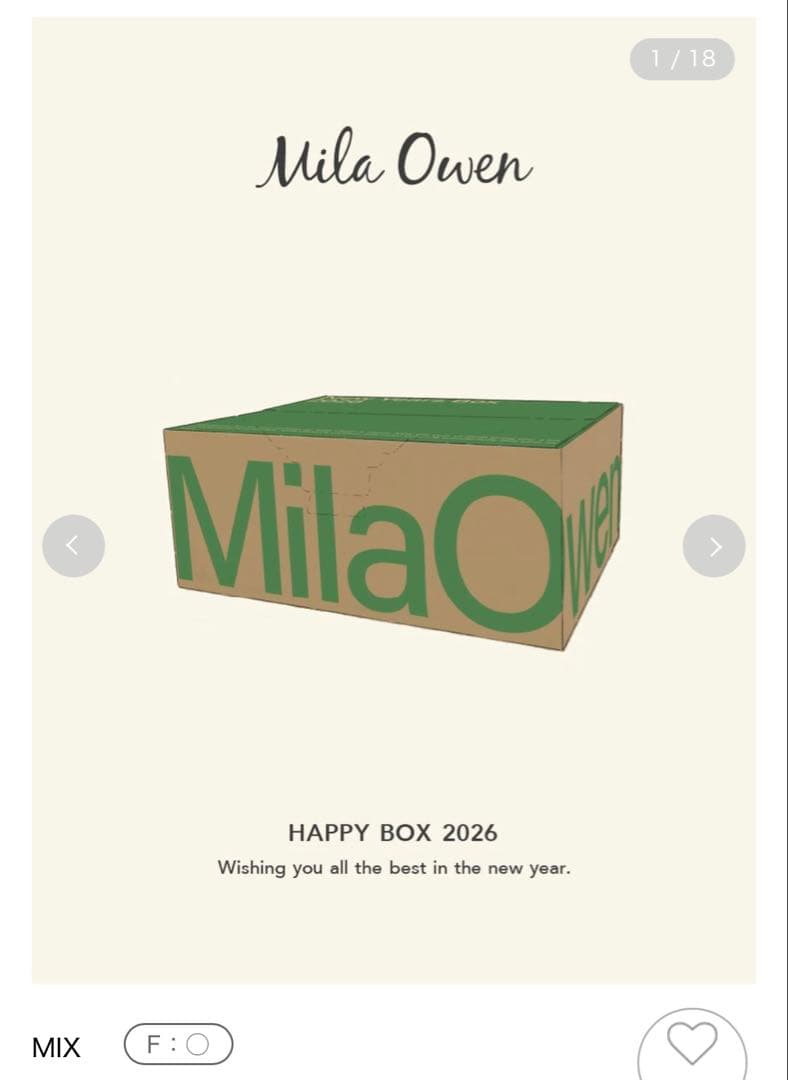 【福袋】Mila Owen HAPPY BOX 2026 ミラオーウェン