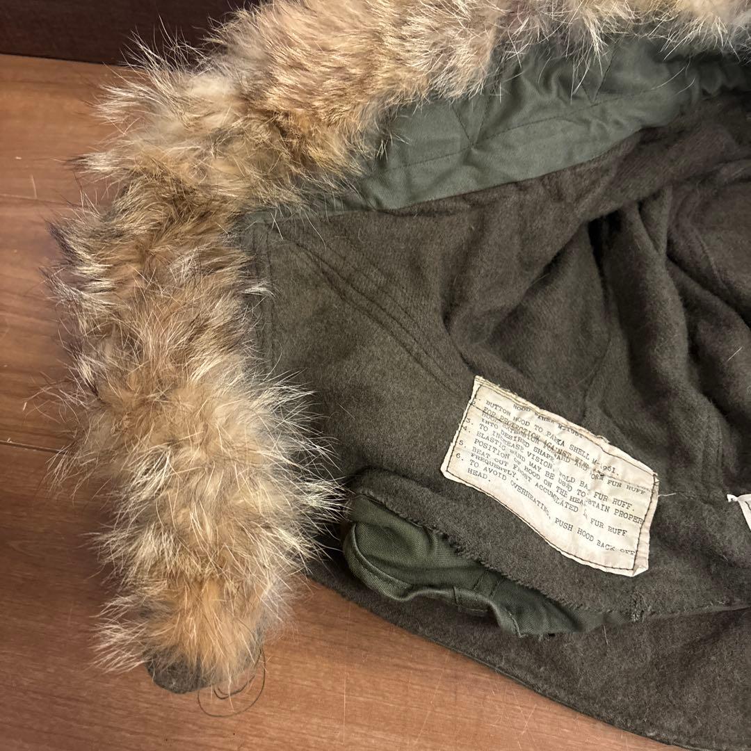 50s 初期型　米軍　実物　M51フード　M1951 PARKA コヨーテファ⑬