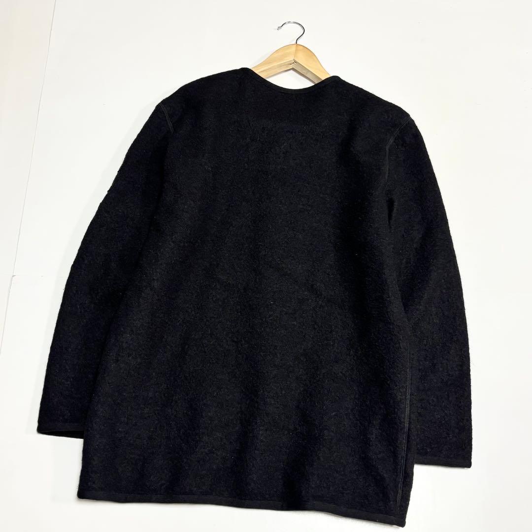 日本製　PAPAS　パパス　ウール100　黒・ブラック　ジャケット　48M