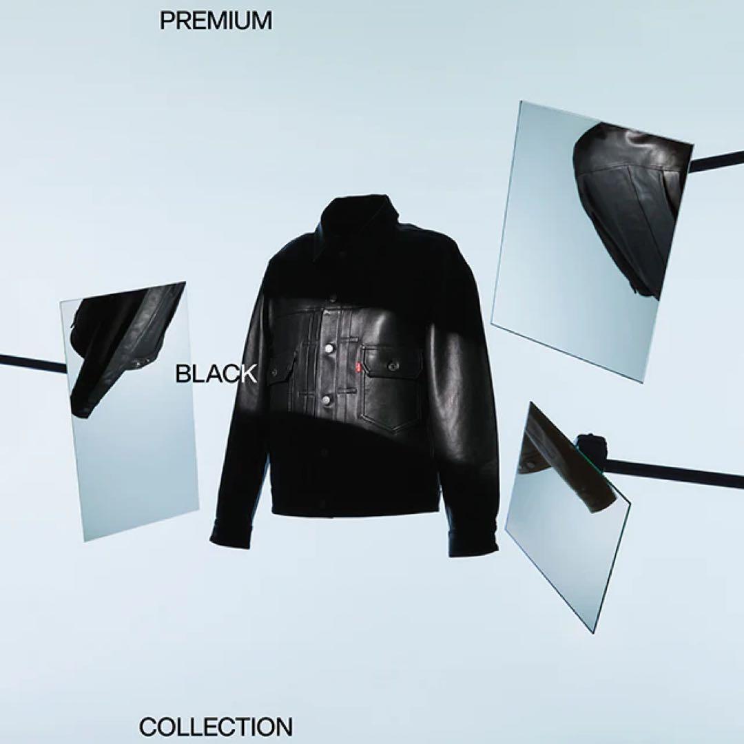 LEVI'S PREMIUM BLACK LEATHER JACKET サイズS