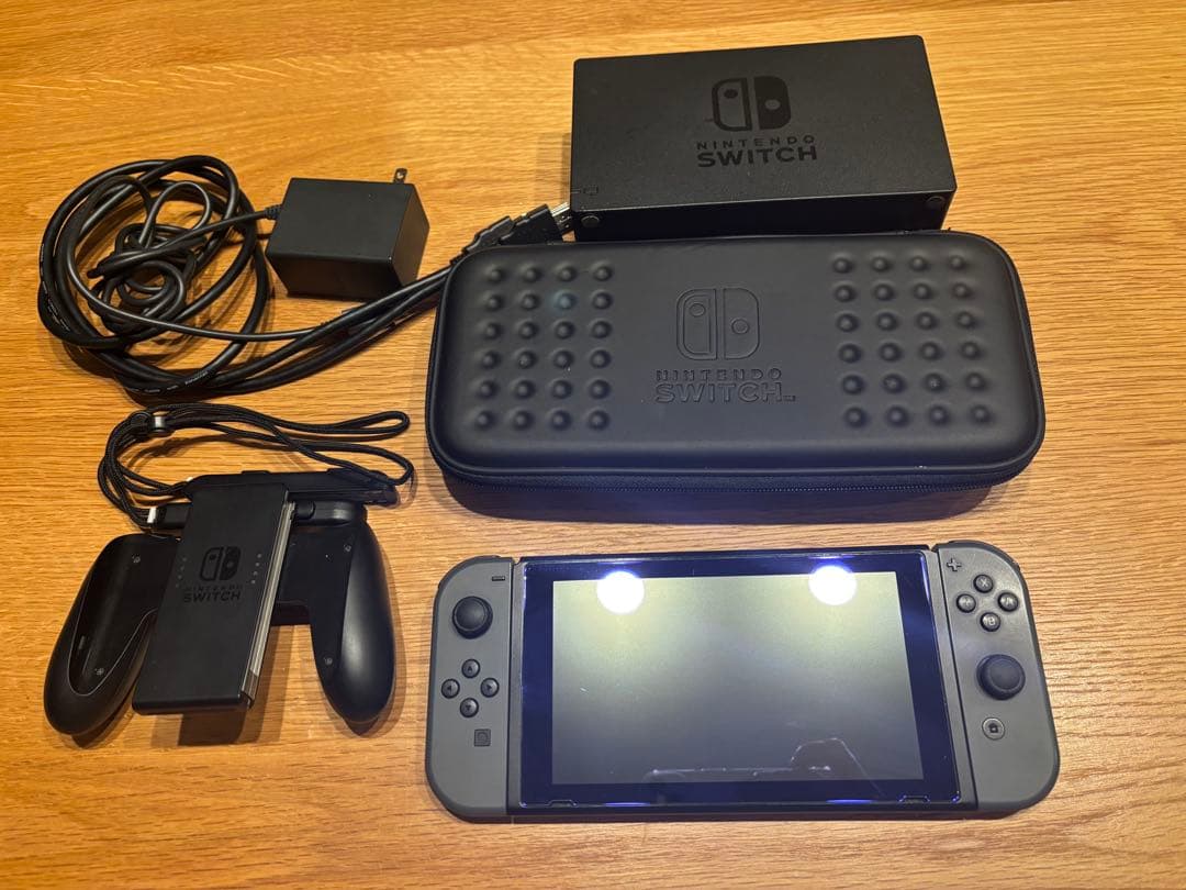 Nintendo Switch 本体 グレー 充電器・ケース付き