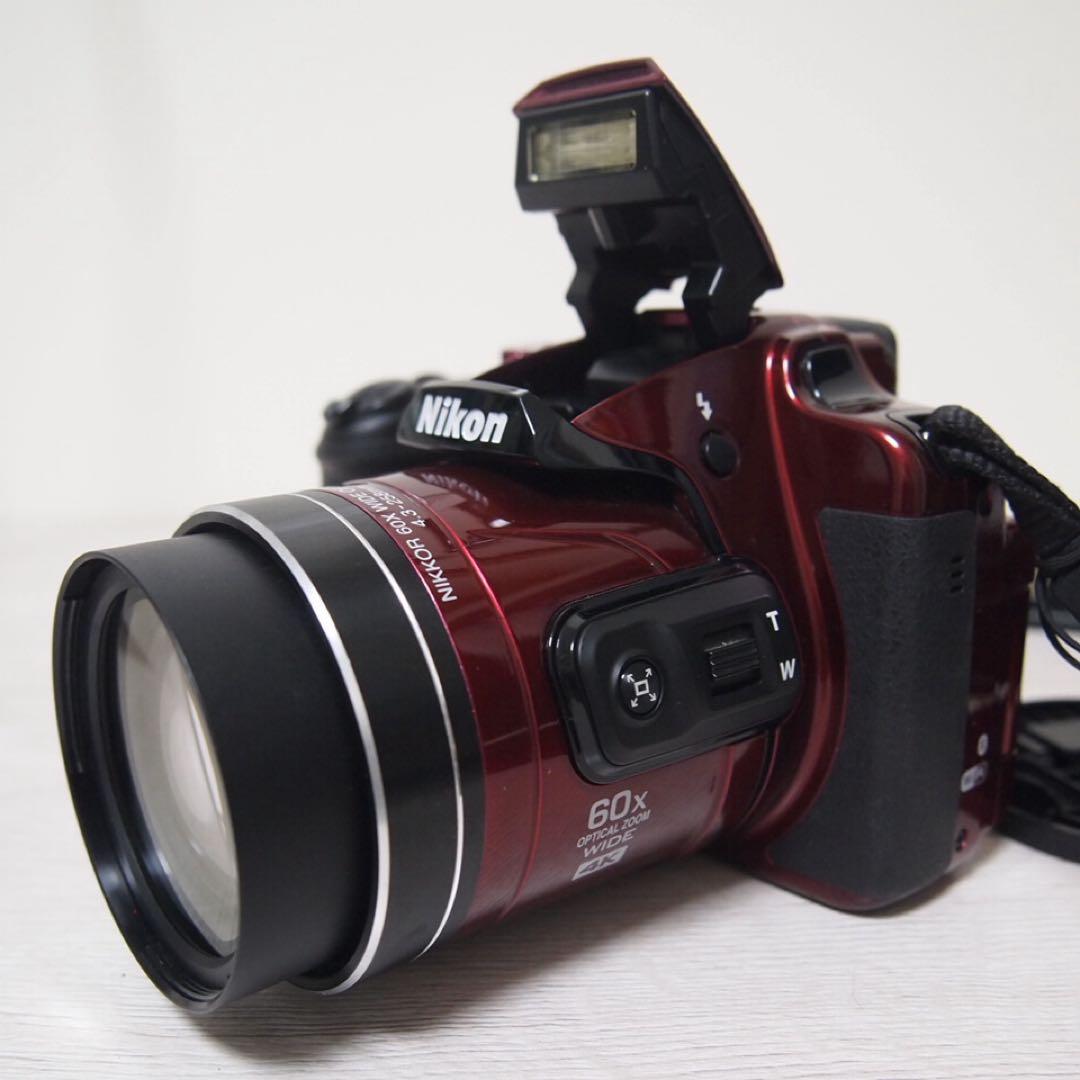 【動作確認済】Nikon COOLPIX B700 レッド ケース SDカード付