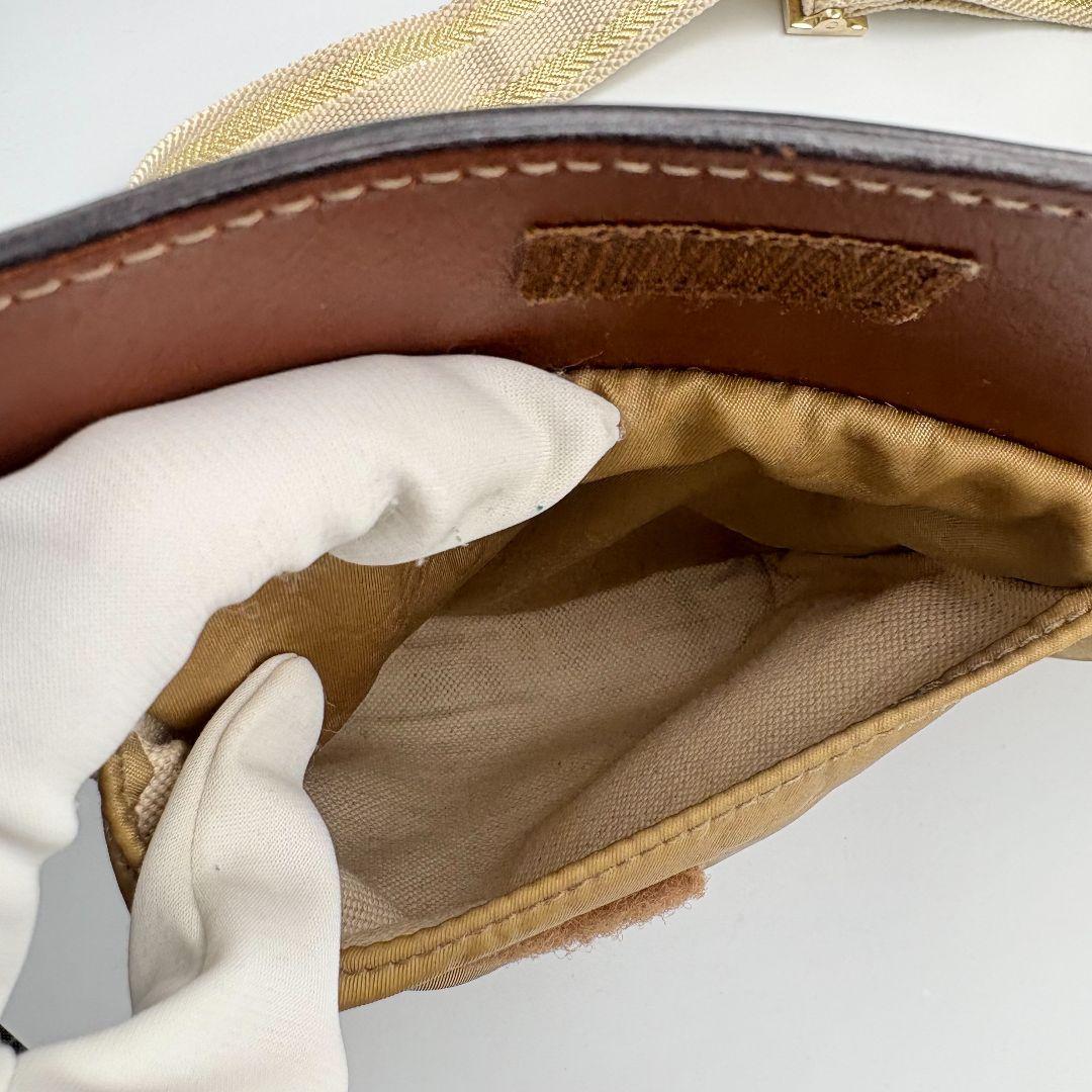 グッチ GGキャンバス シェリーライン ウエストバッグ ボディバッグ レザー