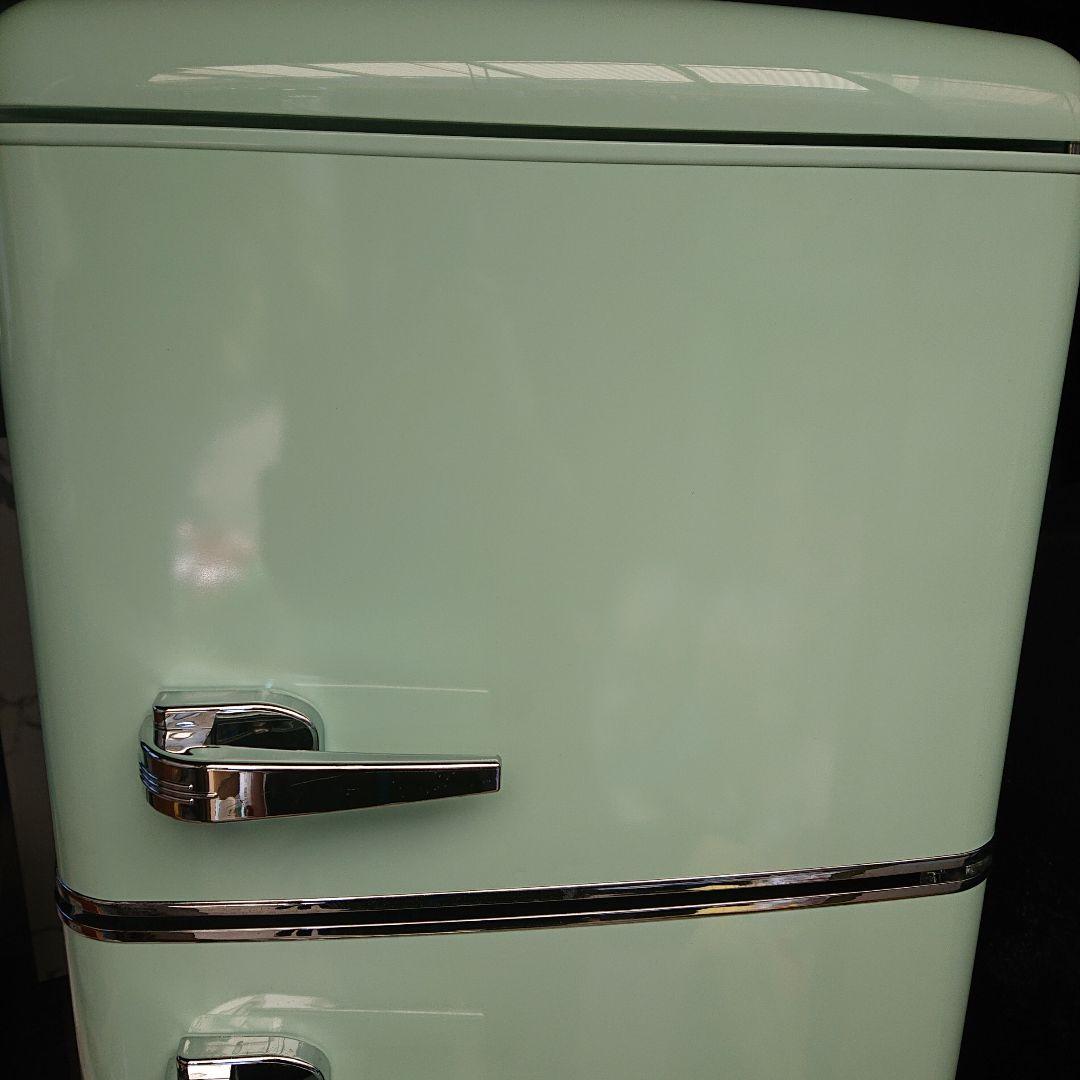 アイリス レトロ冷凍冷蔵庫PRR-122D-LGライトグリーン 2024年製