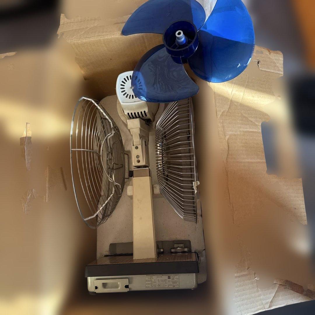 ナショナル　扇風機　30センチ　F-30L1C 松風　パープル木目【E217】