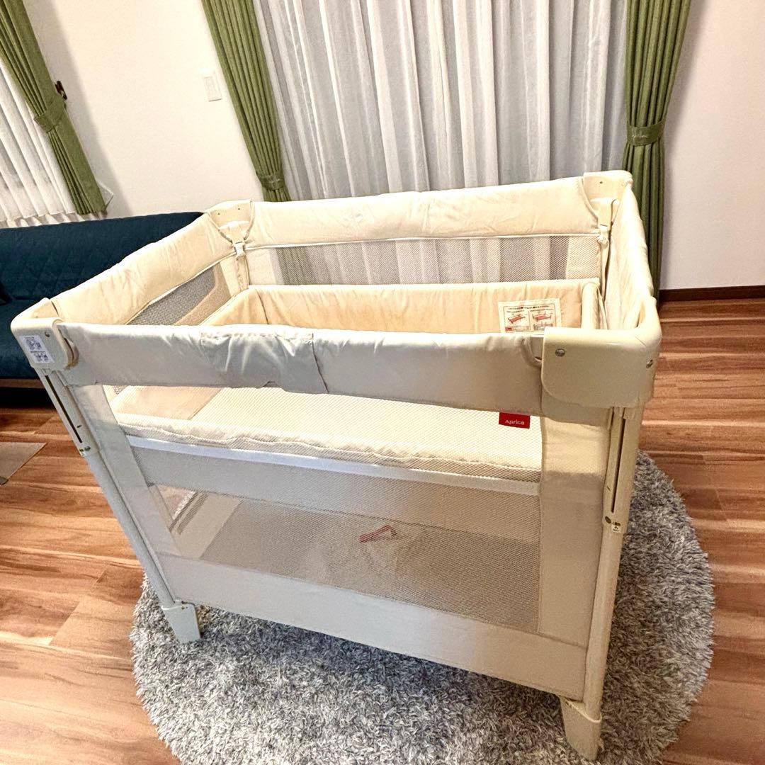 ✨️美品✨️Apricaアップリカ ベビーベッド ココネルエアー ミルク 新生児