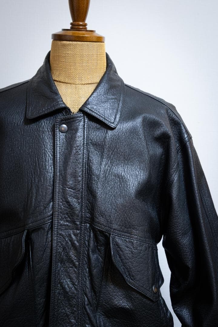 美品日本製THREE GOLD スイングトップレザージャケットヴィンテージ