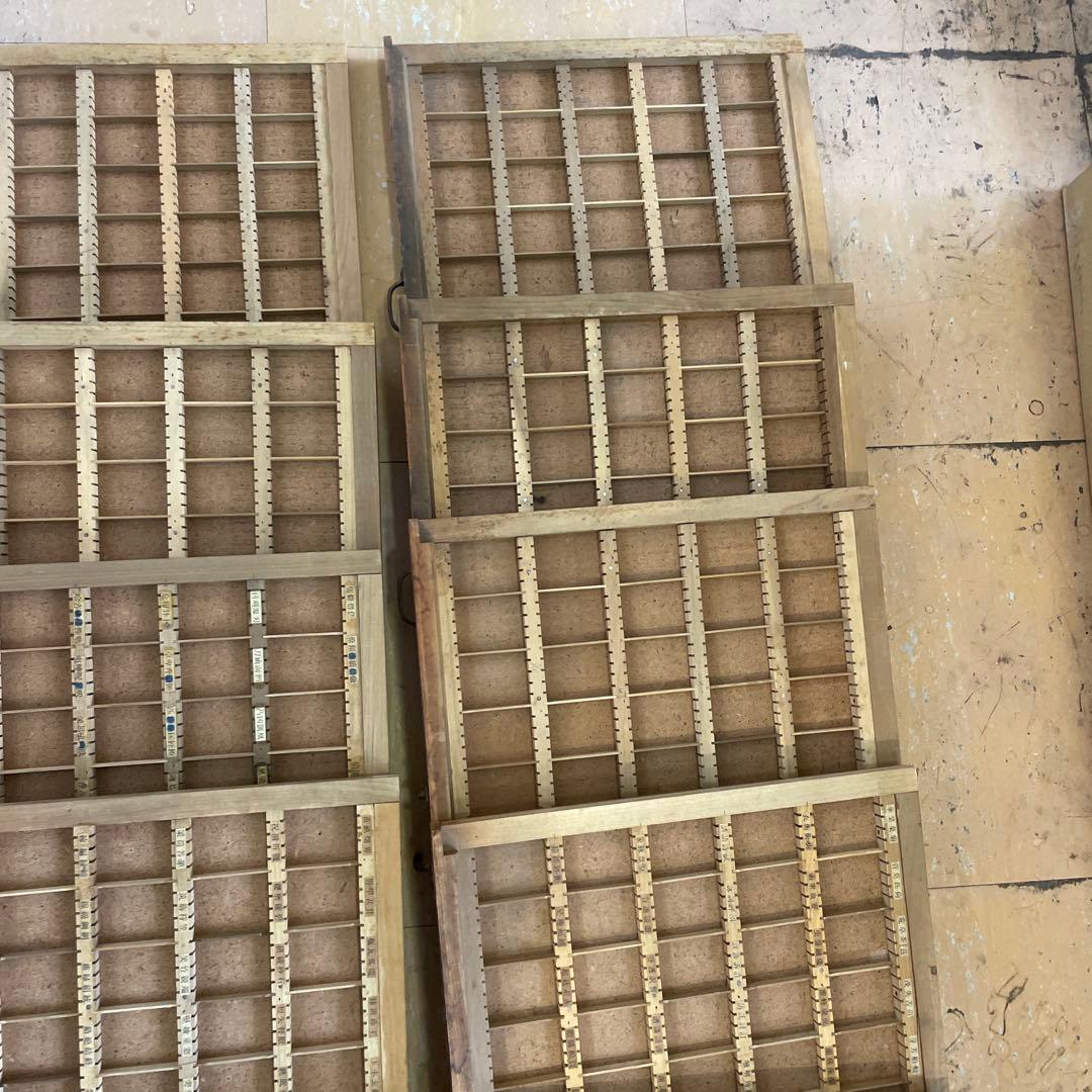 【珍】【取手付き】プリンタートレイ15枚【活版印刷】【古道具】